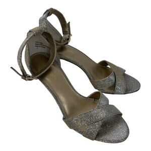 Kelly & Katie Gold Silver Heels Adjustable Straps Women's Size 6